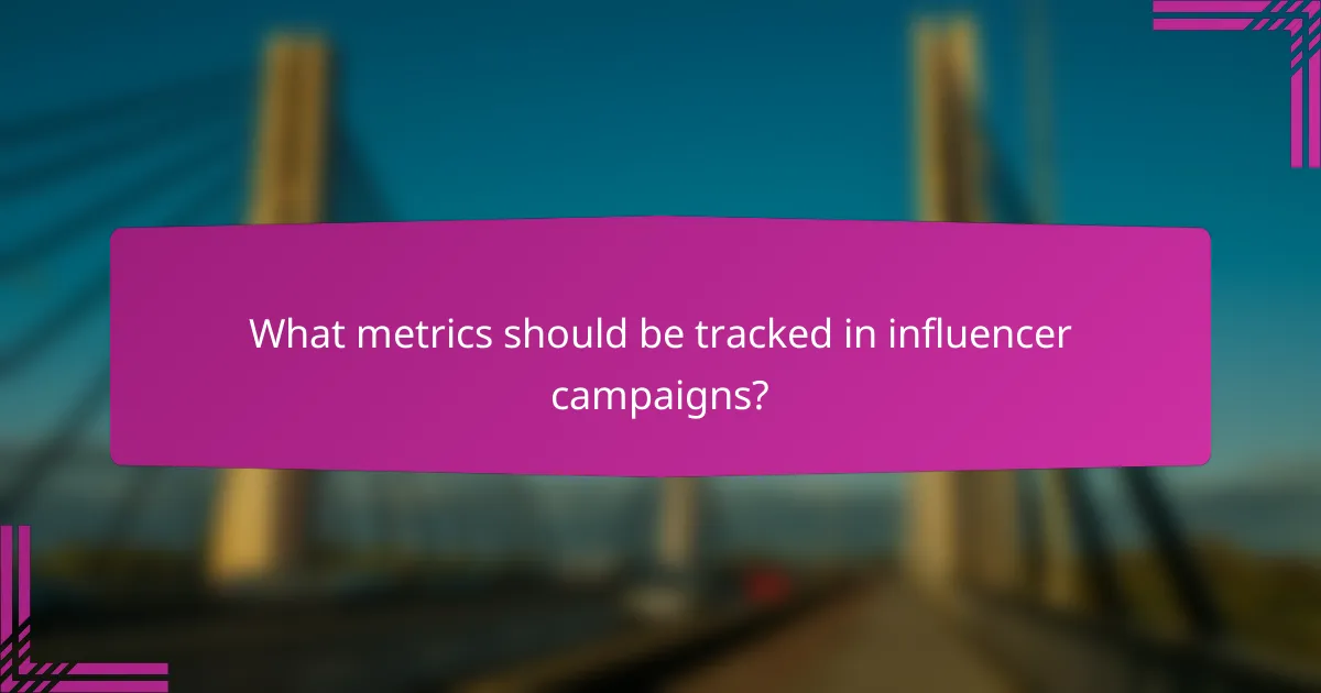 What metrics should be tracked in influencer campaigns?